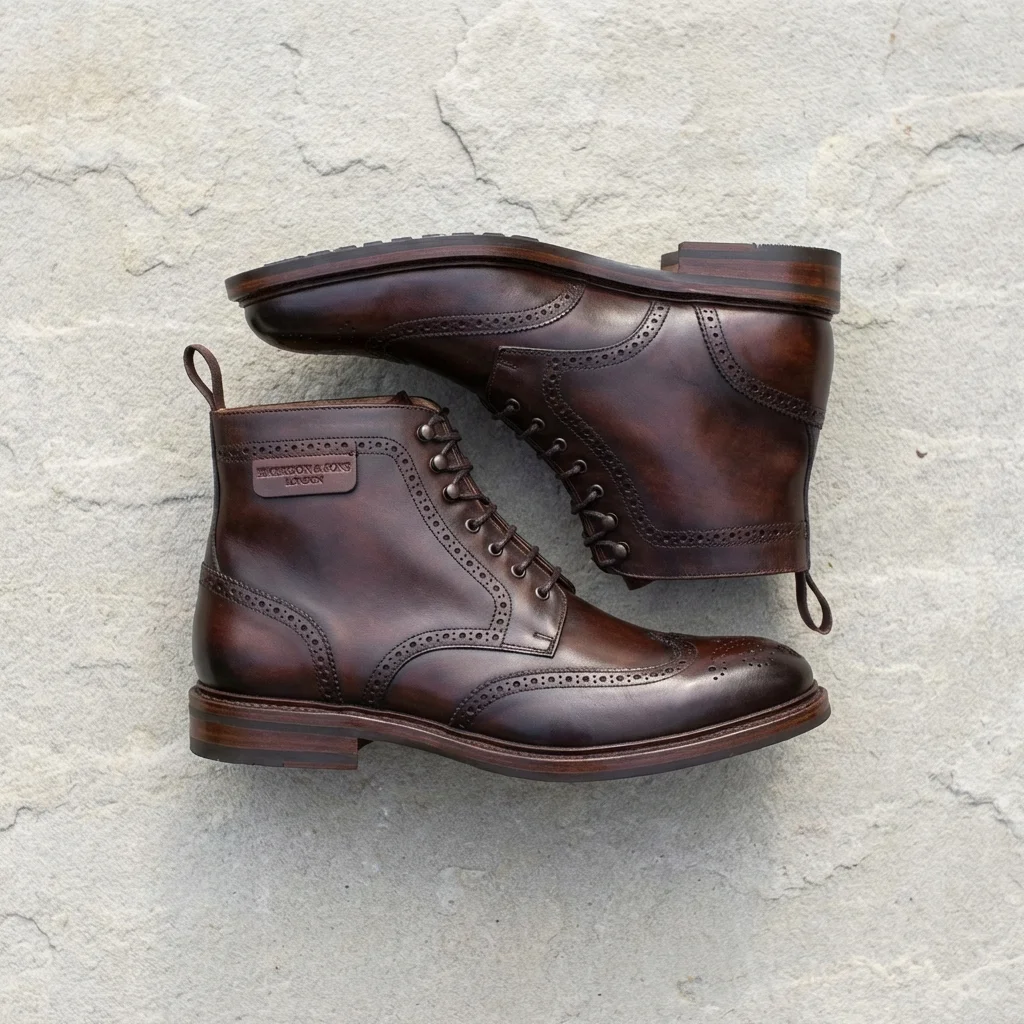 Leather shoes detail